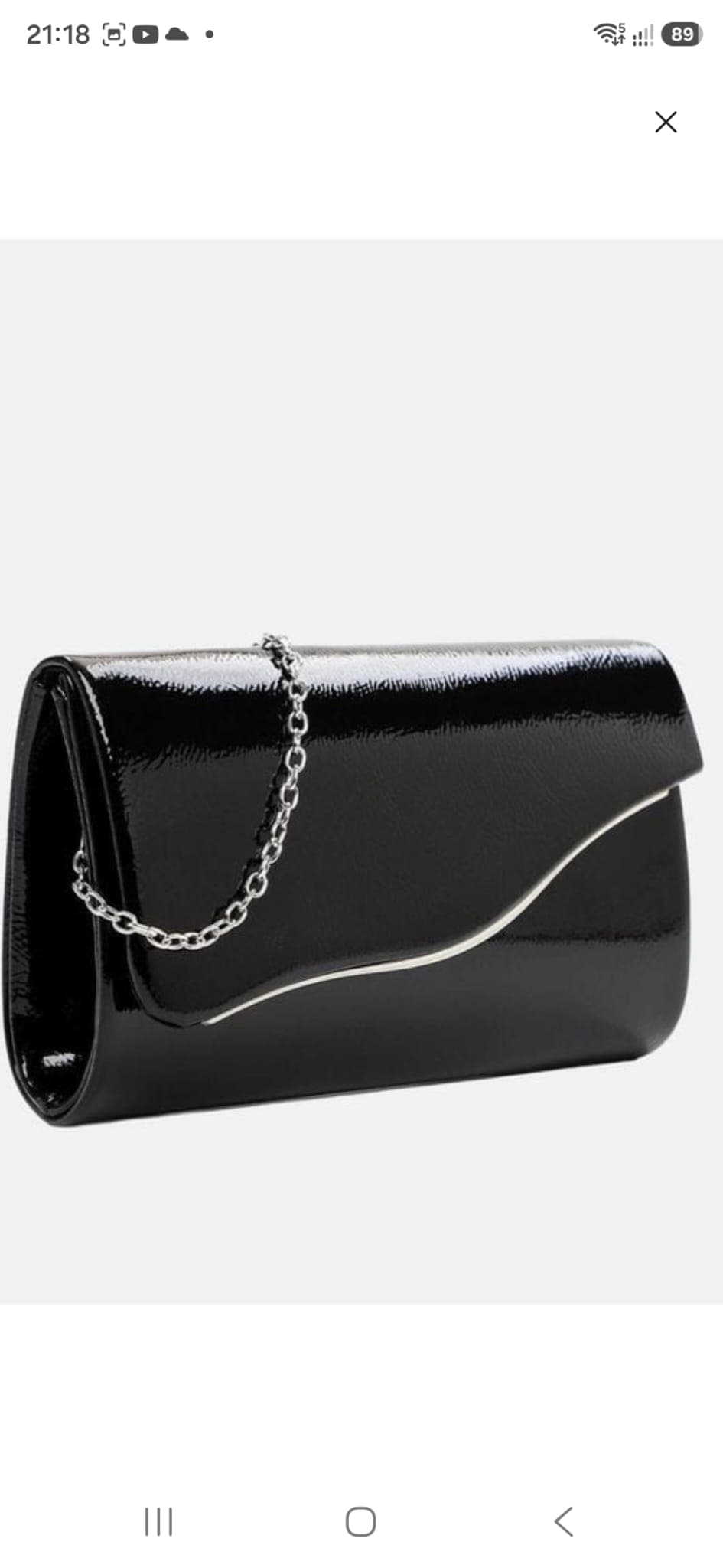 Amalia Wave Clutch — Black