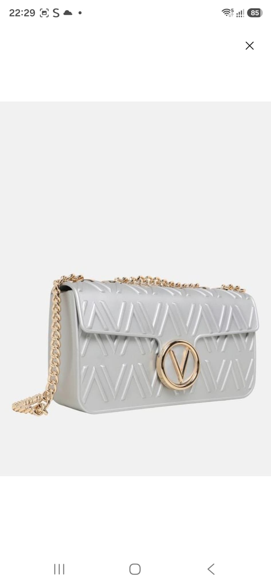 Bubble Crossbody Bag — Silver